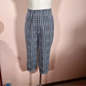 Vintage 1970 Mod Blue Plaid High waisted Golf Knickers Shorts Pants ILGWU